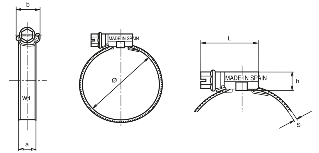 abrazadera Asfa L w4