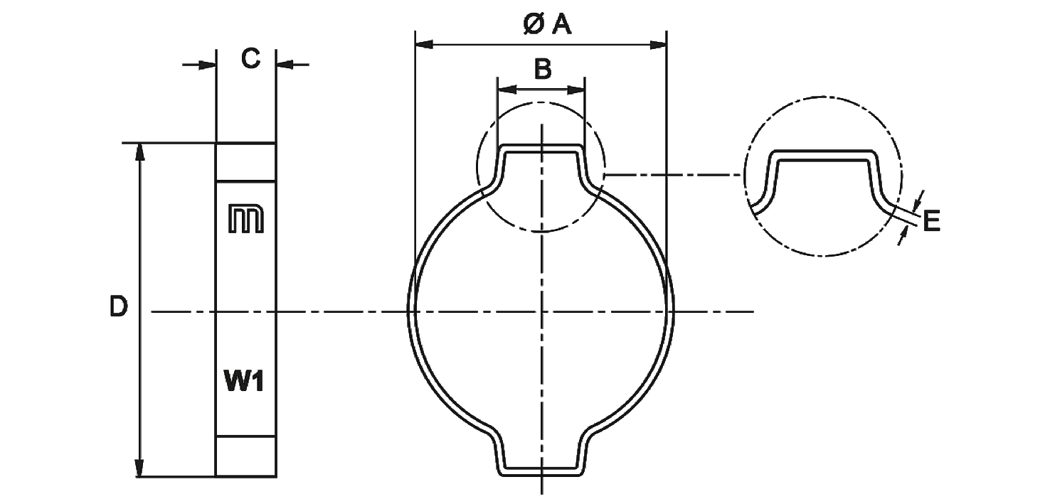 2 abrazadera dos orejas