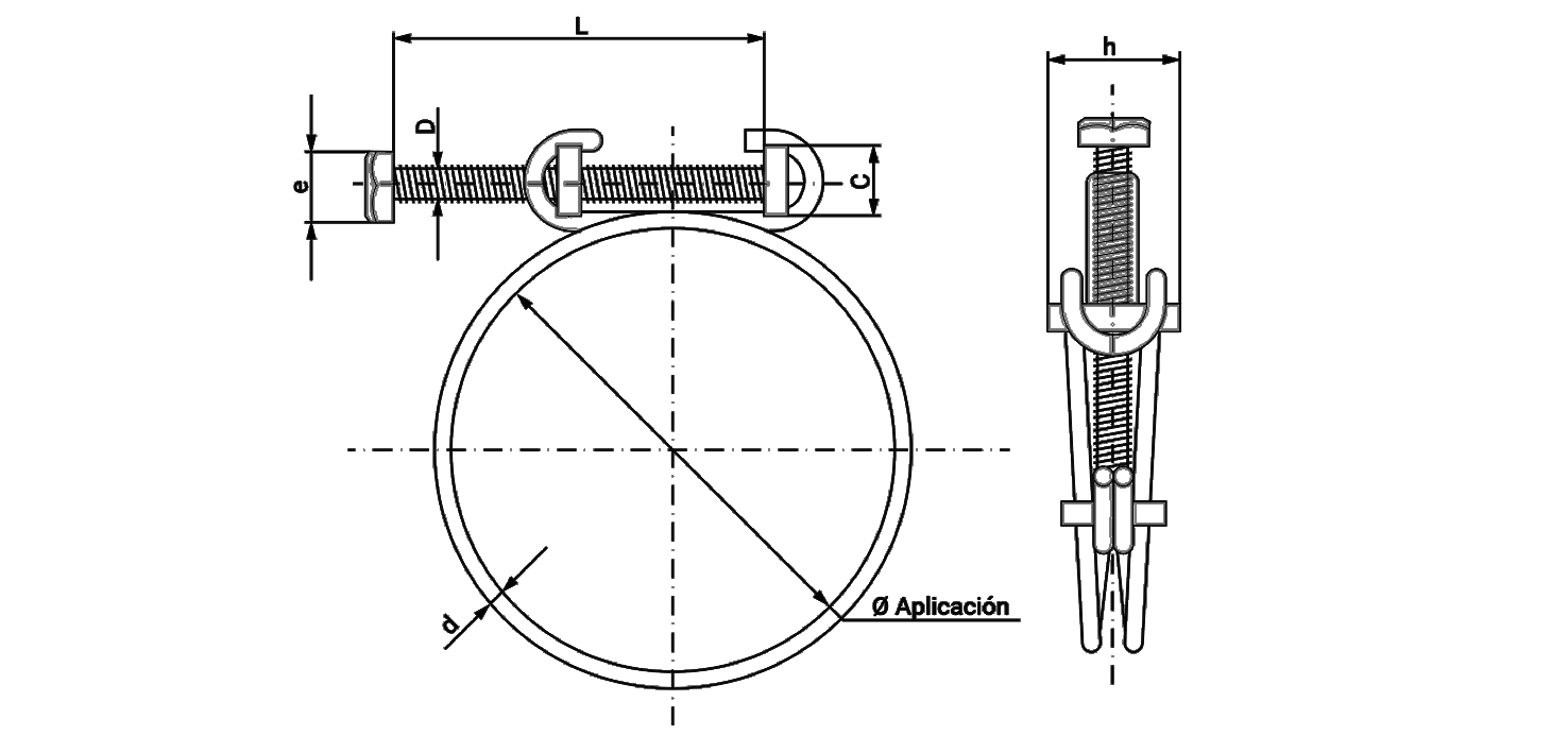 abrazadera de alambre con tornillo